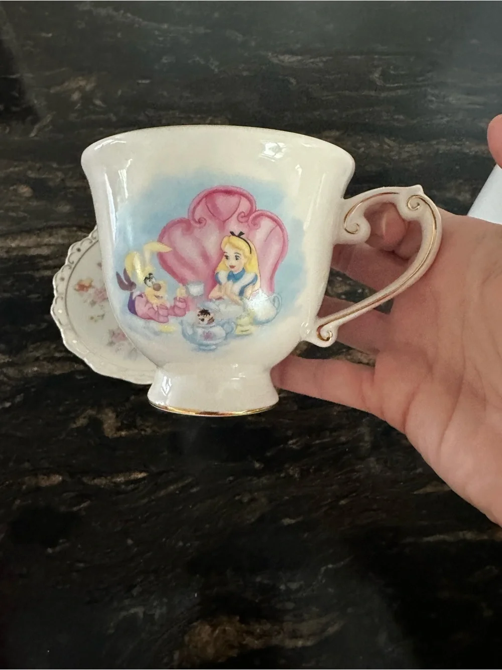 Disney Alice Teacup Collectible Box with Yellow Label